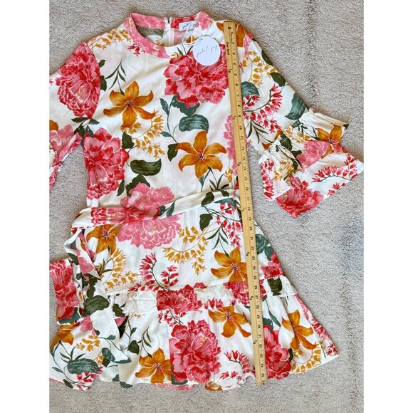 Petal & Pup New Dress Size Medium Peta Floral Print Tiered w/ Tie Rayon NWT - Picture 11 of 16